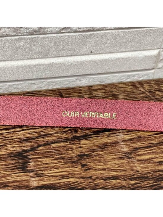 Chanel Leather Gold Buckle Logo Narrow Belt Bordeaux